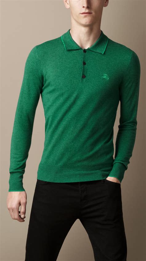 burberry racing green polo|authentic Burberry polo shirt.